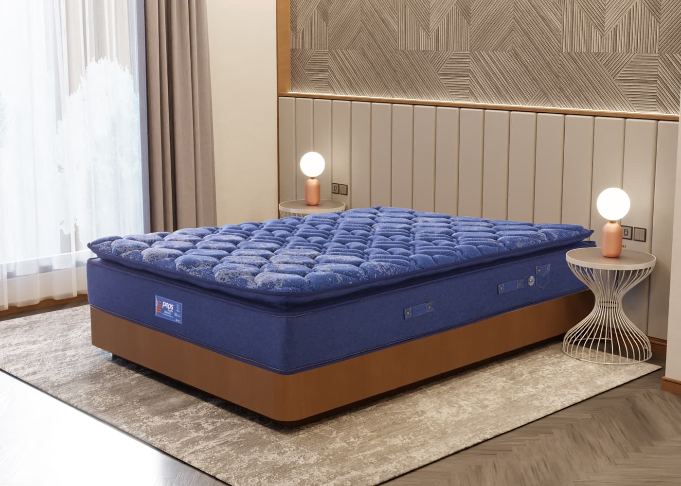 Zenimo - Pocketed Pillow Top - Denim Blue